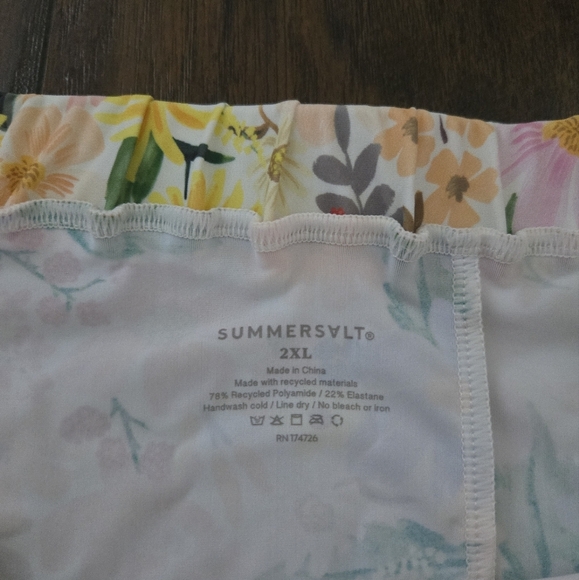 Summersalt Rifle Paper Co Marguerite Floral Ruched Swim Skirt 2XL - Picture 4 of 7